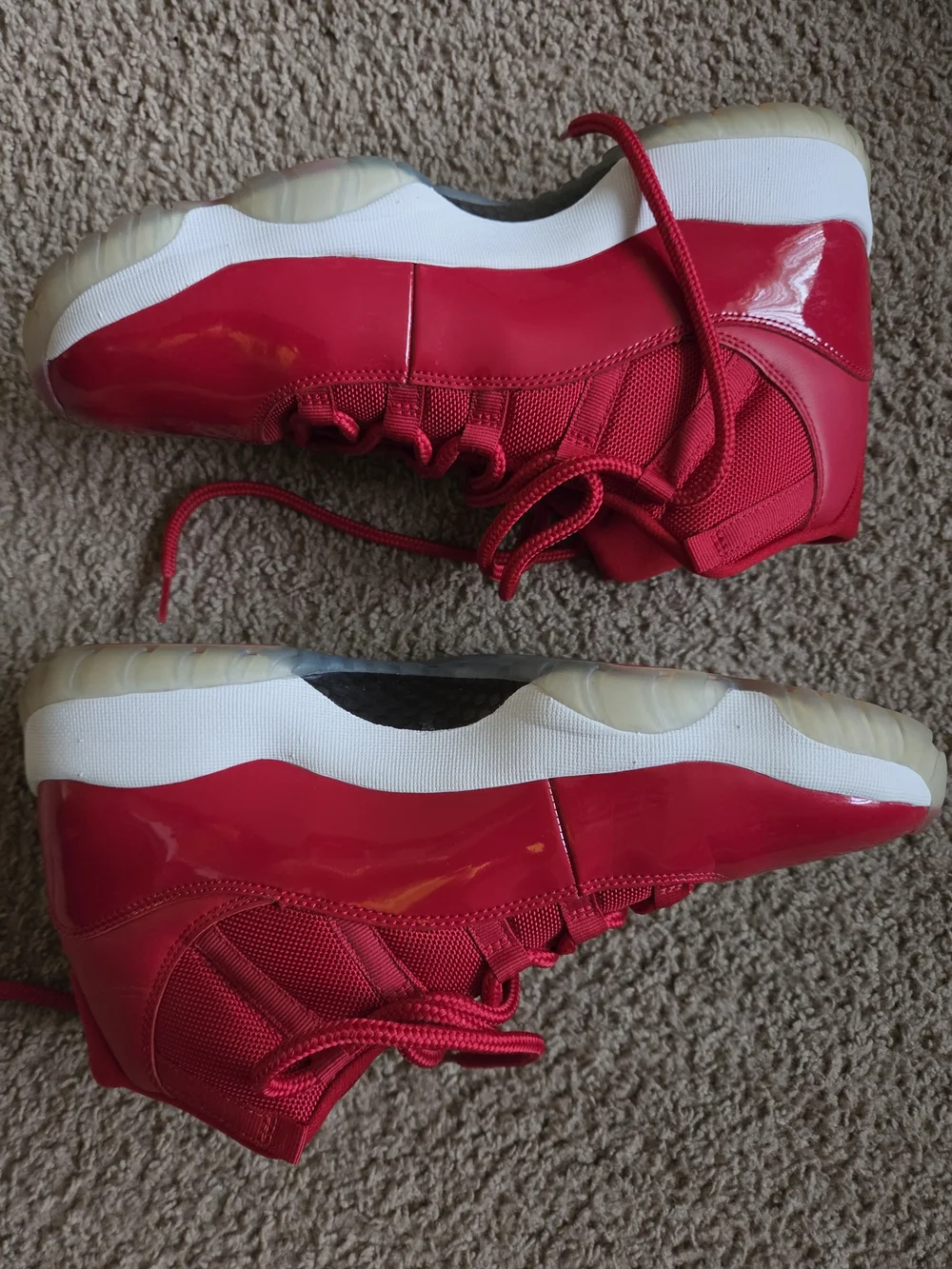 Mens Red Basketball Sneakers with Jumpman Logo